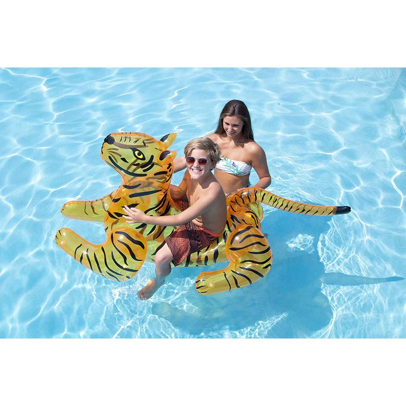 Swimline 73" Inflatable Tiger Ride-On Pool Float, 2 of 5