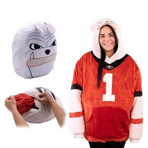 Plushible University of Georgia Bulldog Snugible Blanket Hoodie & Pillow - 1 of 4