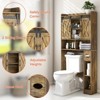 Over The Toilet Storage Cabinet with Sliding Door & Toilet Paper Holder Stand - 3 of 4