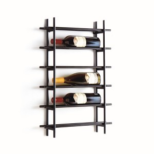 Plum & Post Barossa 6-Bottle Wine Rack - Black Iron - Modern Design - 1 of 4