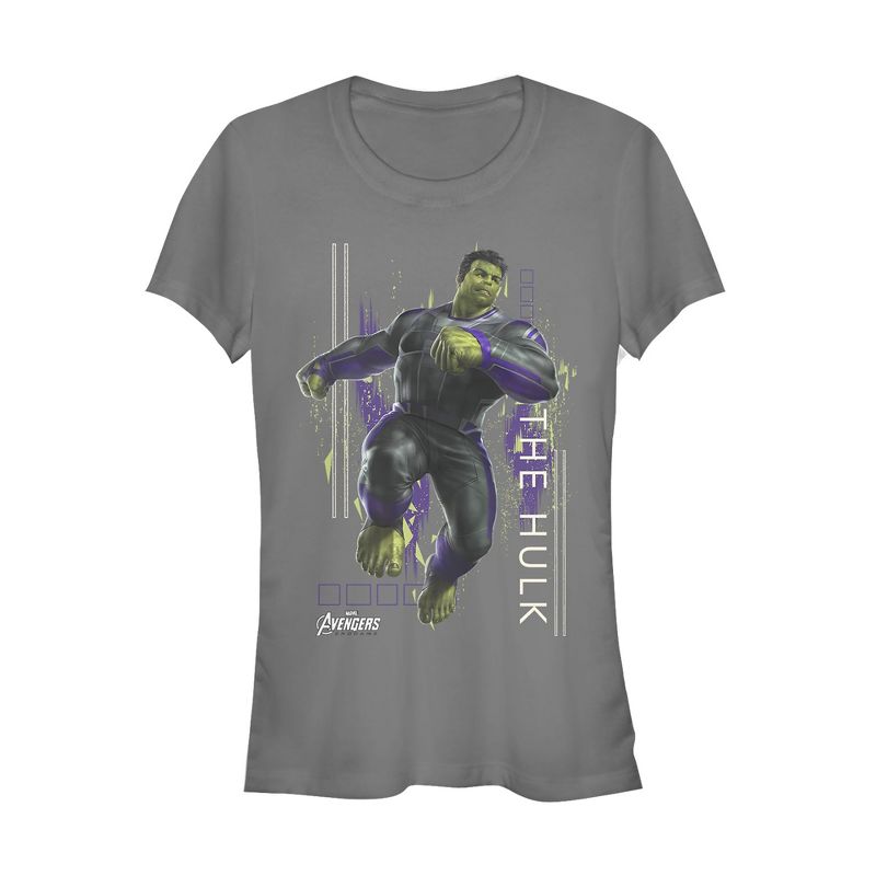 Juniors Womens Marvel Avengers: Endgame Hulk Glitch T-Shirt, 1 of 4