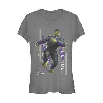 Juniors Womens Marvel Avengers: Endgame Hulk Glitch T-Shirt