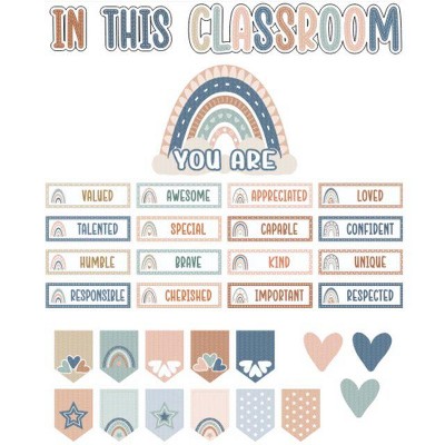 4E's Novelty 36 Pcs “In This Classroom You Are” Boho Motivational Bulletin Board Decorations