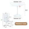 3/5 PCS Round Dining Table Set Modern Dining Set Kitchen Table Set with Upholstered Chairs, White/Black/Gray-Modernluxe - 3 of 4