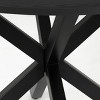 5-Piece Round Dining Set for 4, Dining Table Set with Bouclé Fabric Mesh Rattan Backrest Armreat Dining Chair, Dining Room Furniture - Maison Boucle - 4 of 4