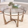 35" Orlando Li Coffee Table Champagne/Clear Glass - Acme Furniture - 4 of 4