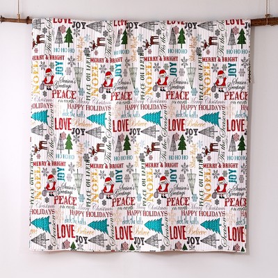 Santa Claus Lane Red Microfiber Twin Reversible Quilt Set