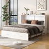 Mjkone Murphy Cabinet Bed, Queen Murphy Bed with Tri-Folding Mattress and Charging Ports, Drawer - 2 of 4