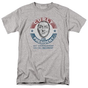 Men's Three Stooges Curly For President T-Shirt - 1 of 4
