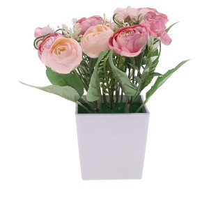 Unique Bargains Artificial Plants Flower Plastic 2.95"x2.95"x7.87" 1 Pc - 1 of 4