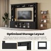 KWPZQEB 92.5" W Entertainment Wall Unit Set for Televisions Up to 80", Modern TV Stand with Bookshelves & 6 Barn Doors for Living Room, Home Theater - 3 of 4