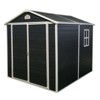 NicBex 6*8ft Durable Resin Outdoor Storage Shed with Gable Roof and Lockable Garden Shed Door with Window for Backyard, Lawn, Patio, Black - 3 of 4