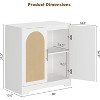 Sideboard Buffet Cabinet - Credenza Storage with 2 Rattan doors and Shelves, Modern Console Table Accent Coffee Bar Cabinet for Living Room, Hallway - 2 of 4