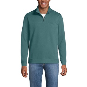 Lands' End Men's Long Sleeve Travel Kit Pique Quarter Zip - 1 of 3