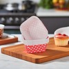 Unique Bargains Cupcake Liners Pattern Square Cup Disposable Laminated Paper 3.35"x3.35"x1.38" 50 Pcs - 2 of 4