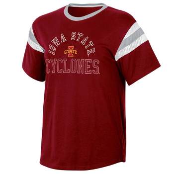 NCAA Iowa State Cyclones Women's Short Sleeve Stripe T-Shirt