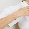 18K White Gold Plated 4.0 Round Cubic Zirconia Classic Tennis Bracelet - 3 of 4