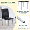 Syemin Dining Chairs 2 Piece Modern Dining Chairs, Pholstered Dining Room Chair Farmhouse Kitchen Chairs Bar Stools, Black, 16.22"*18.5"*34.65" - 4 of 4