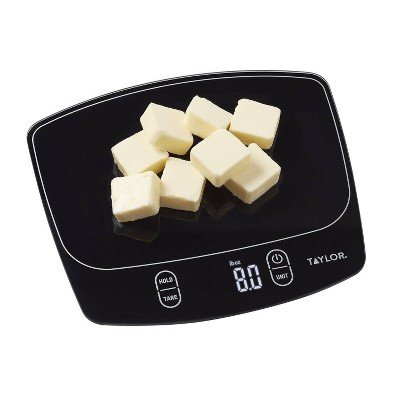 Taylor Digital Kitchen Glass Top 11lb Food Scale Silver : Target
