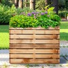 TUYOHW Metal Planter Box, Rectangular Planter Box with Drainage Holes, Large Planters with Removable Shelf for Outdoor Plants, Black - 2 of 4