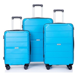 3 Piece Luggage Set,Hardshell Suitcase Set with Spinner Wheels & TSA Lock,Expandable Lightweight Travel Luggage - 1 of 4