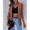 Women's New Long - Sleeve Solid - Color Blazer for Fall and Winter, Stylish Outerwear for Office and Casual Occasions - 2 of 4