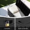 Decksplore 45-Gallon Outdoor Storage Box Deck Box Indoor Outdoor Use, Waterproof Resin Storage Bin with Lockable Lid - 4 of 4