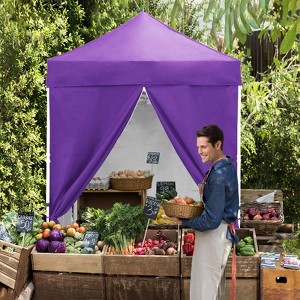 EAGLE PEAK 5x5 FT Pop up Canopy Instant Portable Tent with 4-Side Wall Panels - 1 of 4