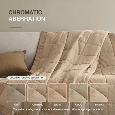 Twin Brown Down Alternative Blanket with Satin Trim
