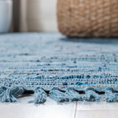 Vibrant Striped Multicolor Hand-Woven Runner Rug, 2'3" x 9'