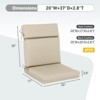 Aoodor 4Pcs Outdoor Cartridge High Back Dining Chair Cushion Set, Fade and Water Resistant Polyester Fabric Cover with Ties and Zipper - 4 of 4