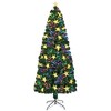 Lycvki Pre-lit Fiber Optic Christmas Tree with Large Stars and Metal Stand for Holiday Decoration - 4 of 4