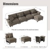 Captiva Designs Cloud Modular Sectional Sofa, 157.5" L-Shaped Couch with Movable Ottoman, 5-Seater - 3 of 4
