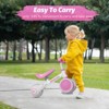 Allobebe Baby Balance Bike for Ages 1-3 – Adjustable Seat, Silent & Soft 3-Wheel Ride On, Rose Red - 4 of 4