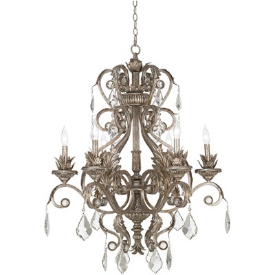 Kathy Ireland 30" Wide Metallic Silver Chandelier