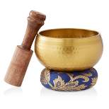 Prajna Singing Bowl Set - Meditation Sound Bowl for Yoga, Chakra Healing and Prayer with Wooden Striker and Cushion