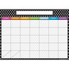 Ashley Productions® Smart Poly PosterMat Pals Space Savers, 13" x 9-1/2", BW Dots Calendar, Pack of 10 - 2 of 3