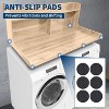 2-Tier Washer Dryer Countertop with Edge Rails, Waterproof Wood Laundry Shelf, Anti-Slip Pads, Laundry Room Organizer for Storage and Folding - 4 of 4