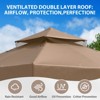 EAGLE PEAK 8'x8'Double Roof Outdoor Patio Gazebo with Mesh Netting - 3 of 4