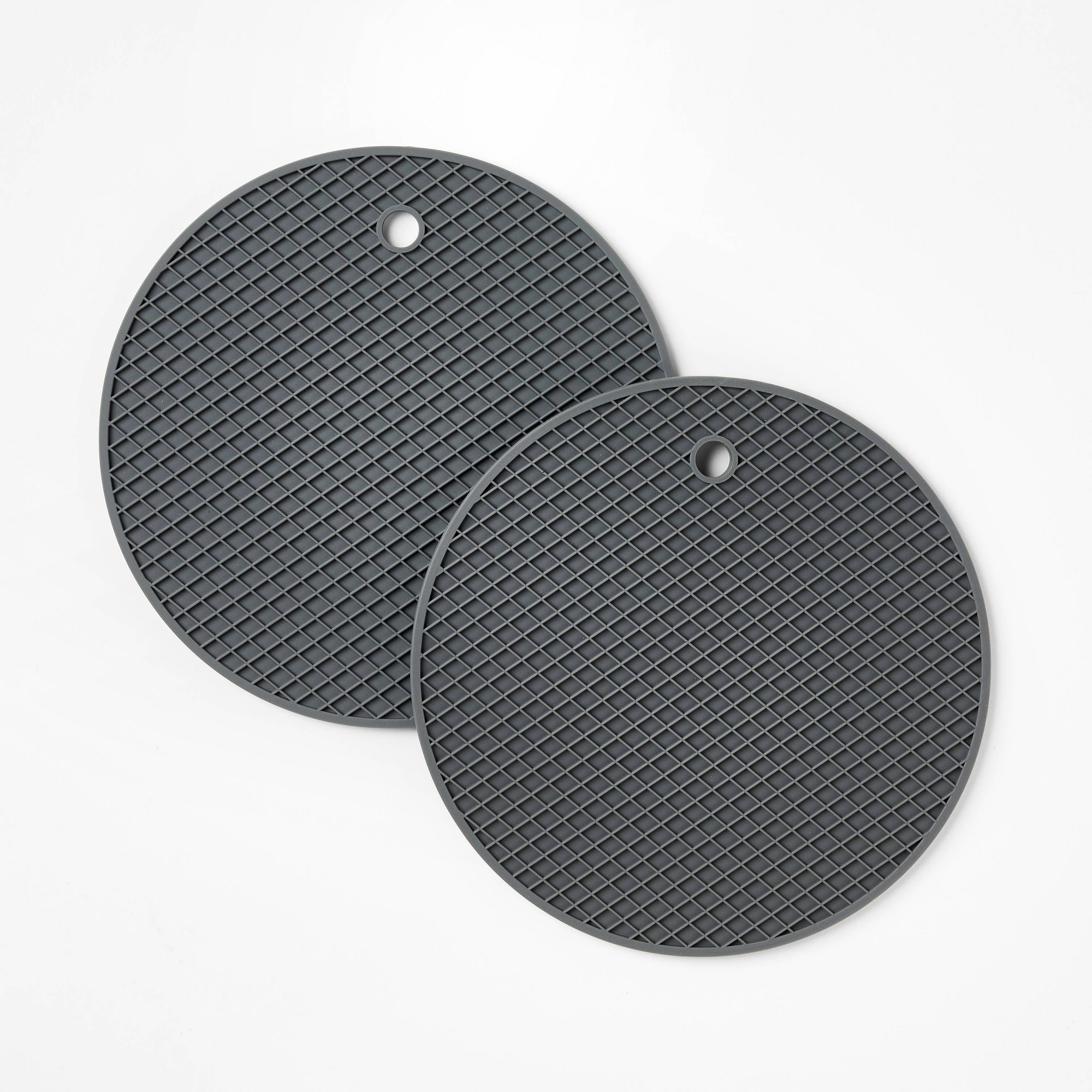2pk Silicone Trivet Dark Gray - Figmint™