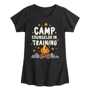 Girls' - Instant Message - Camp Counselor In Training Fitted Short Sleeve Graphic T-Shirt - 1 of 4