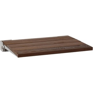 Seachrome 18 inch Silhouette SlimLine Folding Wall Mount Shower Bench Seat - Wood - 1 of 1
