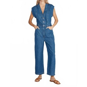 Women's Denim Camden Jumpsuit - ETICA S - 1 of 4