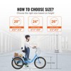 VEVOR Adult Tricycles Bike, 24 Inch Three-Wheeled Bicycles, 3 Wheel Bikes Trikes, Carbon Steel Cruiser Bike with Basket & Adjustable Seat - 3 of 4