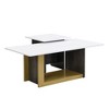 Kumasinova 2PCS Luxury Coffee Table with Storage,Square End Table with Spacious Top,Side Table for Living Room,Living Room Furniture - 2 of 4