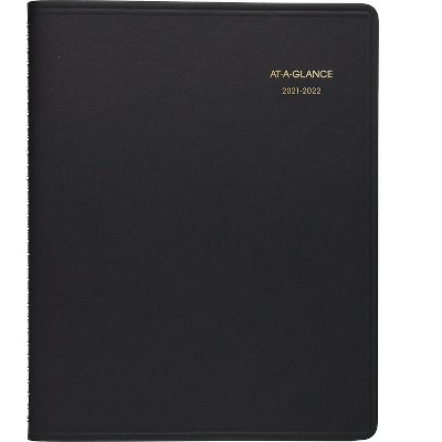 AT-A-GLANCE 2021-2022 7" x 8.75" Academic Planner Black 70-958-05-22