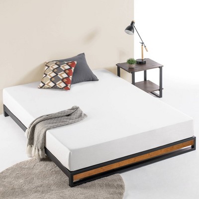 Queen 6" Suzanne Platforma Bed Frame Without Headboard Black - Zinus ...