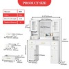 41" Vanity Desk with Mirror and Lights, Makeup Vanity with 6 Drawers, Storage Shelves - 2 of 3