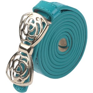 INSPIRE CHIC Women's Sweet Bows Alloy Buckle for Sweater Dresses Thin Slim Fit Decoration Belts - 1 of 4