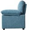 Hybition Upholstered  Sofa Modern Linen Fabric Chair Loveseat with Velcro Armrest for Living Room - 3 of 4